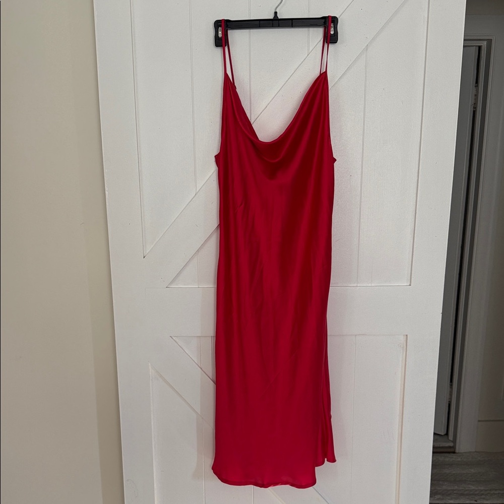 Elegant Red Slip Dress